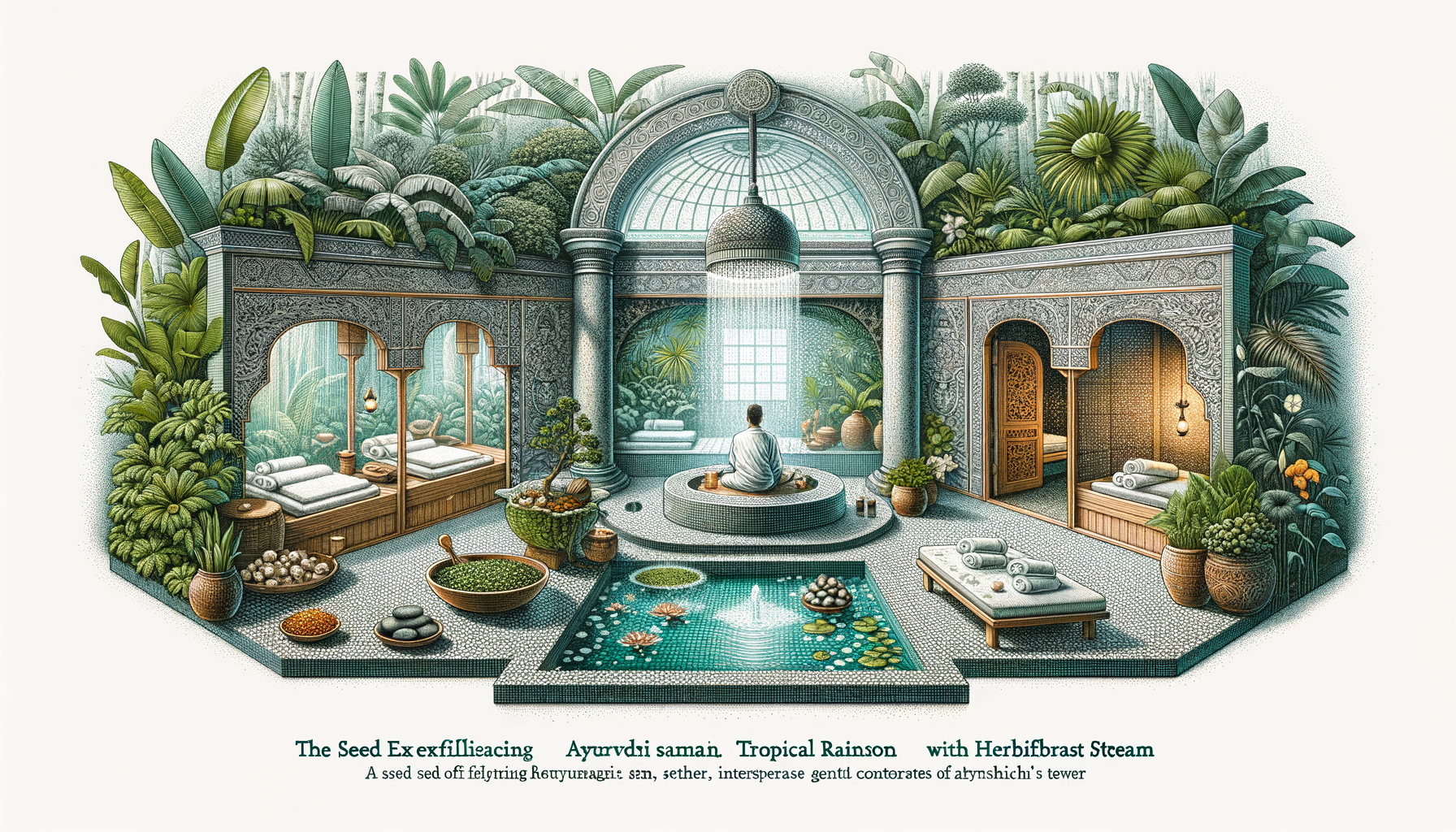 Viva uma experiência única de relaxamento e renovação no Hammam da Floresta Tropical